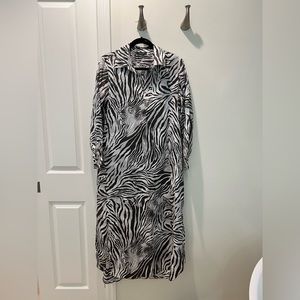 Natori zebra stripe dress, size Medium